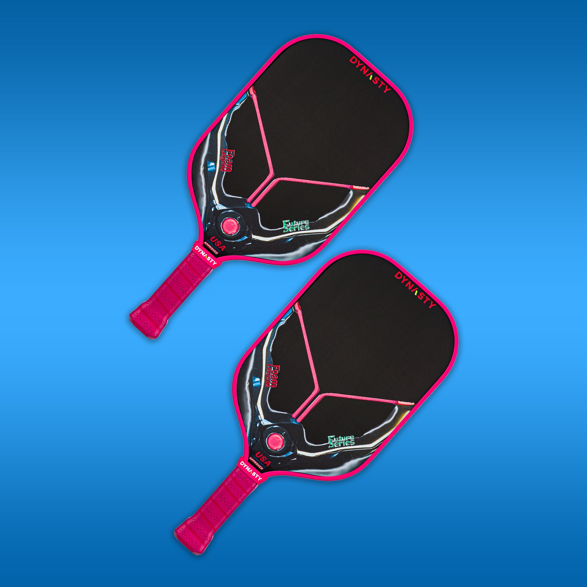 Dynasty 100% Foam Legend Future Series Gen 4.5 4-Layer 16mm Pickleball Paddle - Rad Pink
