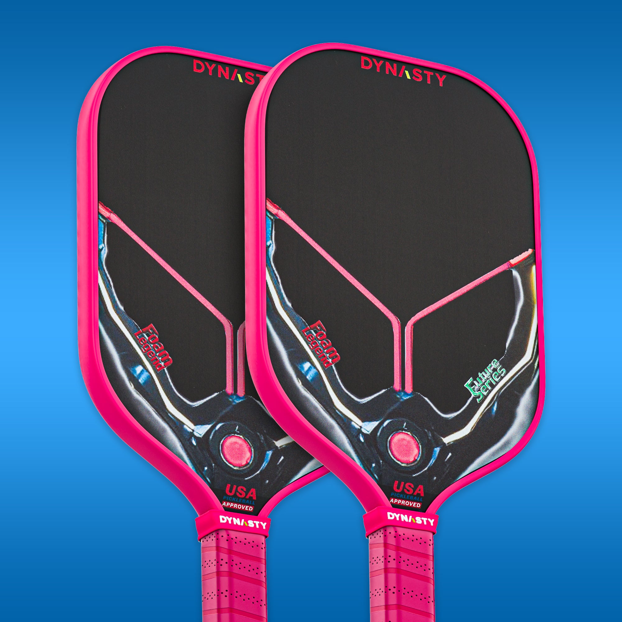 Dynasty 100% Foam Legend Future Series Gen 4.5 4-Layer 16mm Pickleball Paddle - Rad Pink