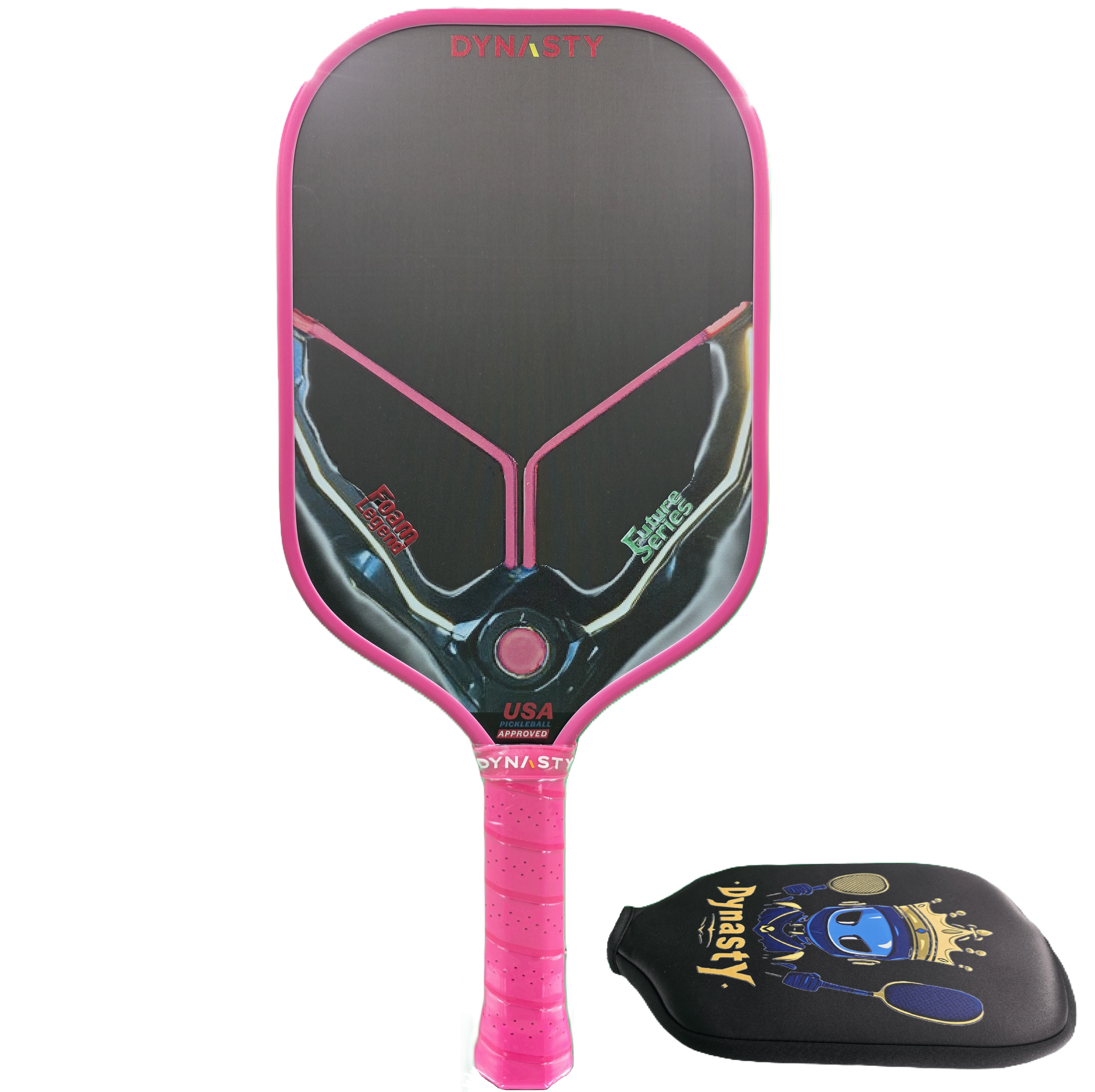 Dynasty 100% Foam Legend Future Series Gen 4.5 4-Layer 16mm Pickleball Paddle - Rad Pink