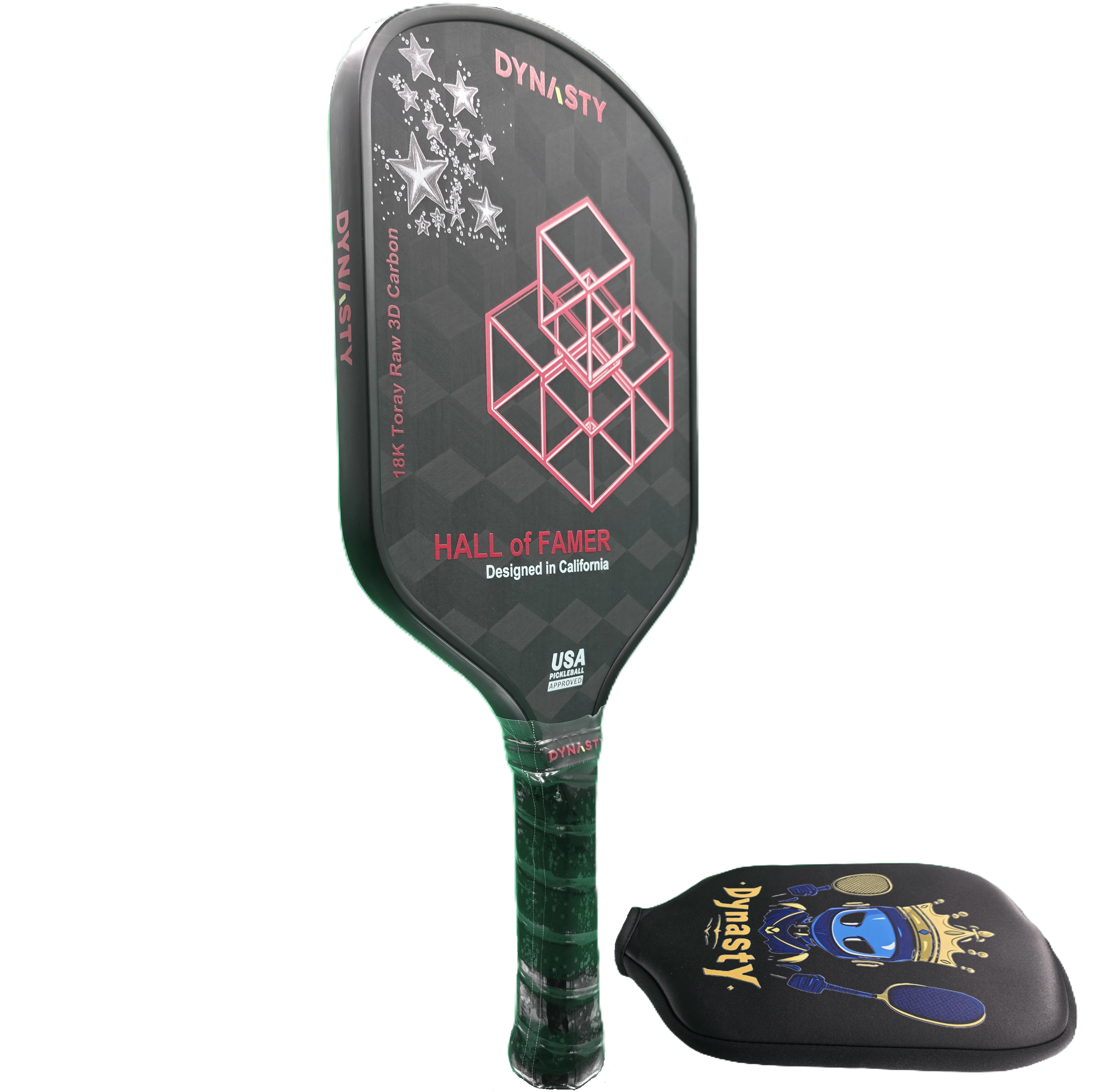 Dynasty Hall of Famer 18K Raw 3D Carbon Fiber 14mm Pickleball