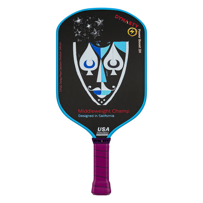 Dynasty Middleweight T700 Raw Carbon Fiber Power Boost 2x 14m Pickleball Paddle - Ice Cream Sundae