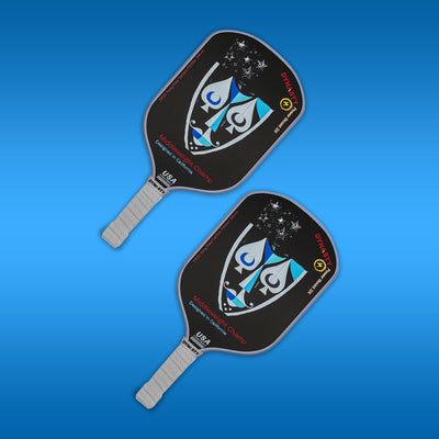Dynasty Middleweight T700 Raw Carbon Fiber Power Boost 2x 14m Pickleball Paddle - Paladin Holy Knight v2 Holographic