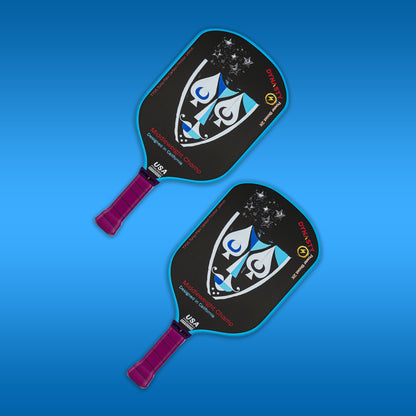 Dynasty Middleweight T700 Raw Carbon Fiber Power Boost 2x 14m Pickleball Paddle - Ice Cream Sundae