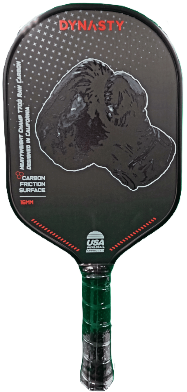 Dynasty Heavyweight T700 Raw Carbon Fiber 16mm Pickleball Paddle [All-Court] v2 - Shadow Boxer