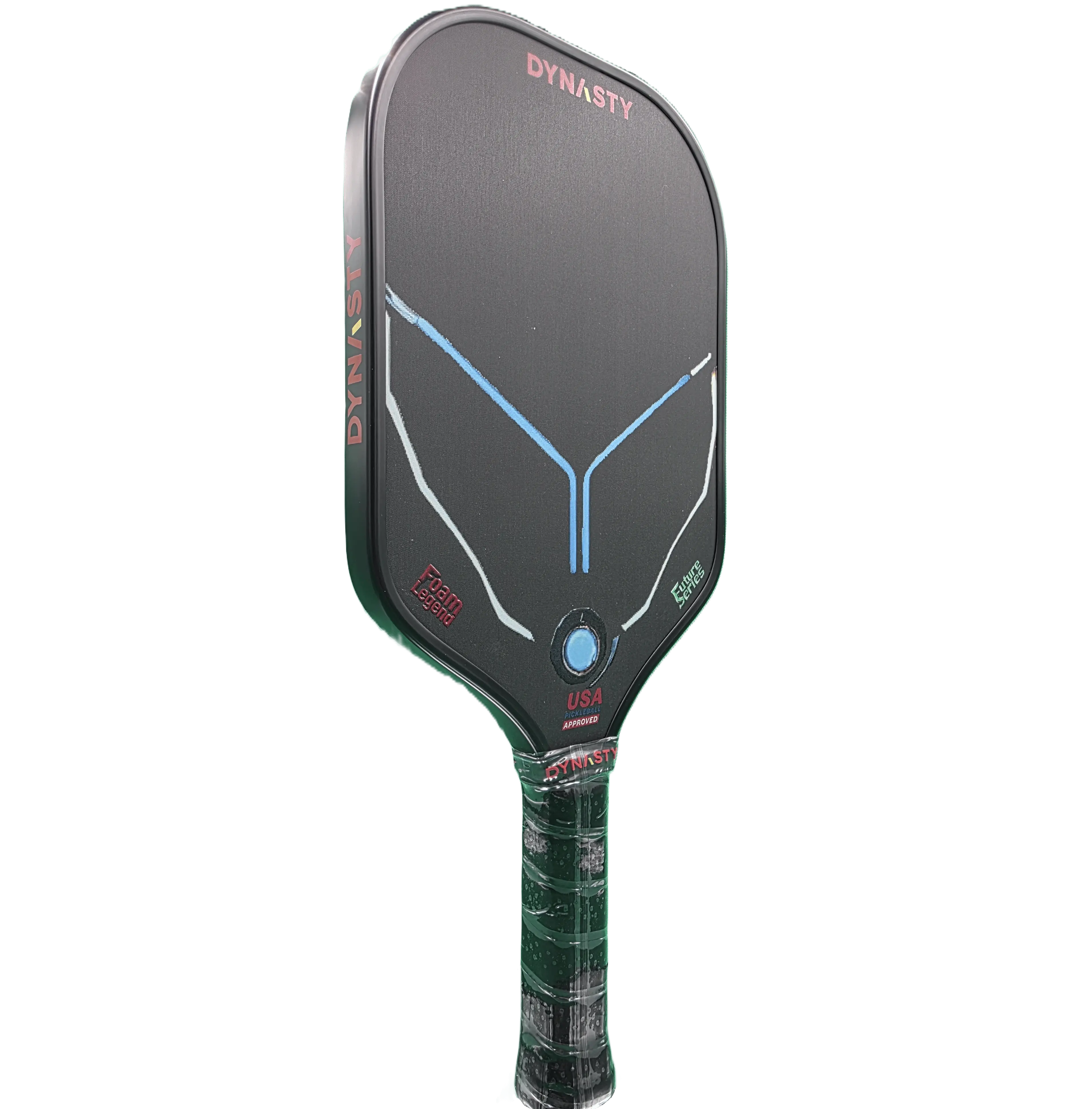 Dynasty 100% Foam Legend Future Series Gen 4.5 4-Layer 16mm Pickleball Paddle - Deep Space Black v2 Long Handle