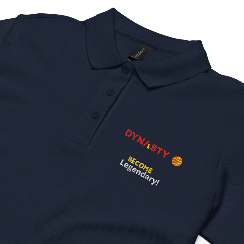 Dynasty - Womens Premium Slogan Pickleball Polo [Black, Navy, White]