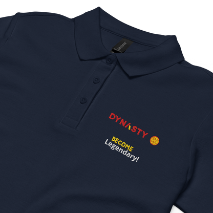 Dynasty - Womens Premium Slogan Pickleball Polo [Black, Navy, White]