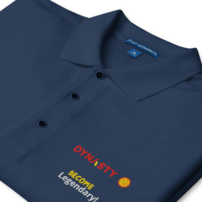Dynasty - Men's Premium Slogan Pickleball Polo [Black, Navy, Steel Grey]
