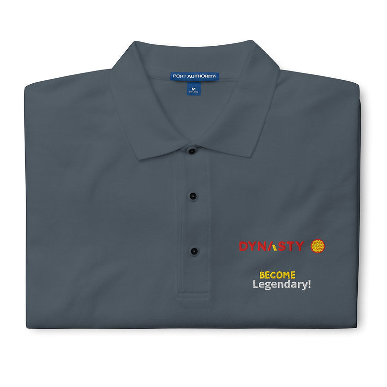 Dynasty - Men's Premium Slogan Pickleball Polo [Black, Navy, Steel Grey]