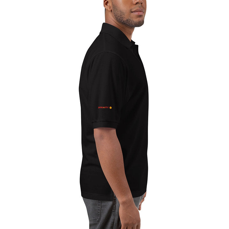 Dynasty - Men's Premium Slogan Pickleball Polo [Black, Navy, Steel Grey]