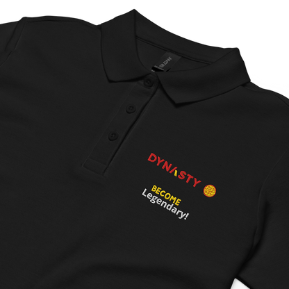 Dynasty - Womens Premium Slogan Pickleball Polo [Black, Navy, White]