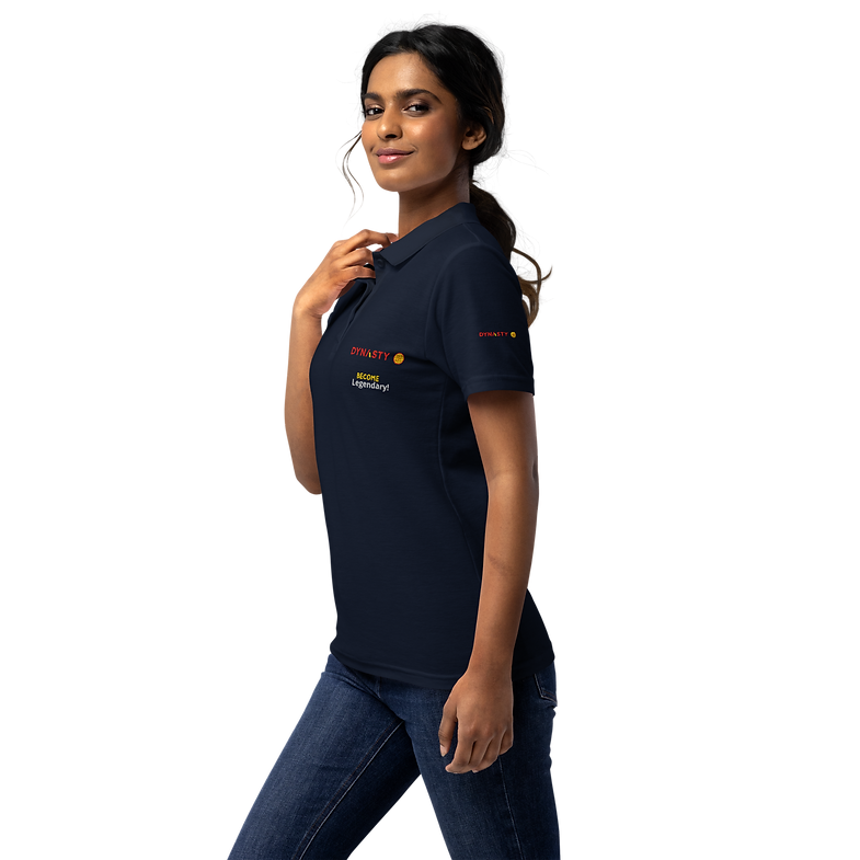Dynasty - Womens Premium Slogan Pickleball Polo [Black, Navy, White]