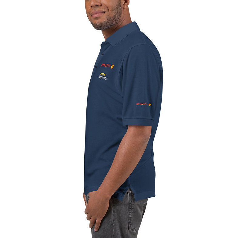 Dynasty - Men's Premium Slogan Pickleball Polo [Black, Navy, Steel Grey]