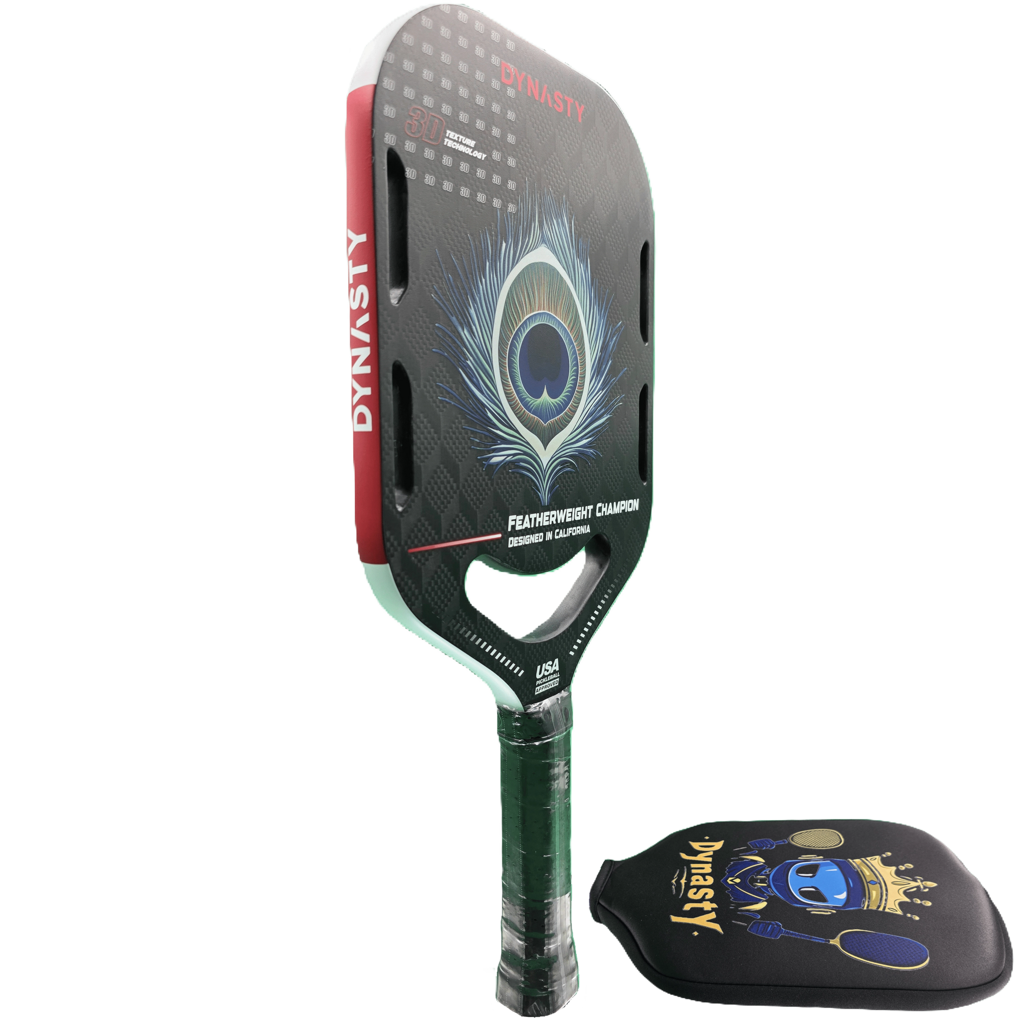 Dynasty Featherweight Triple Layer 3D 18K Carbon Fiber 16mm Pickleball Paddle v4