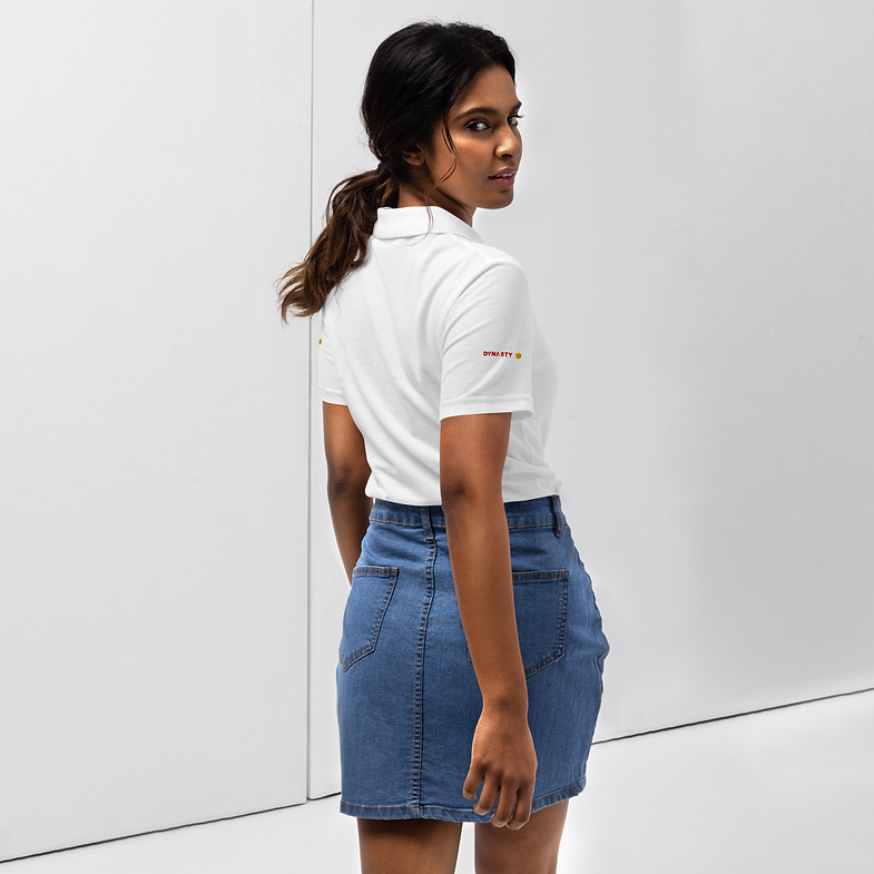 Dynasty - Womens Premium Slogan Pickleball Polo [Black, Navy, White]