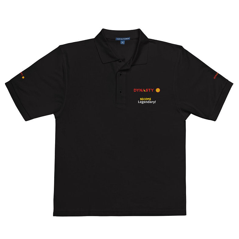 Dynasty - Men's Premium Slogan Pickleball Polo [Black, Navy, Steel Grey]
