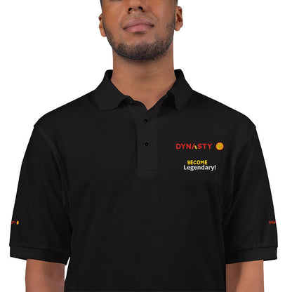 Dynasty - Men's Premium Slogan Pickleball Polo [Black, Navy, Steel Grey]