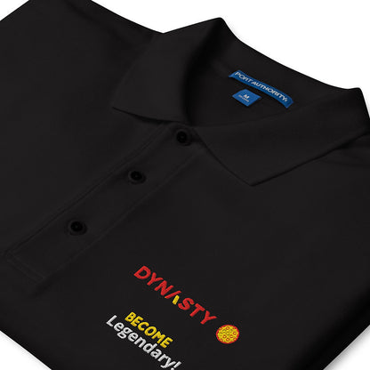 Dynasty - Men's Premium Slogan Pickleball Polo [Black, Navy, Steel Grey]