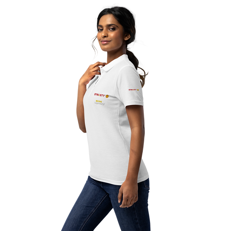 Dynasty - Womens Premium Slogan Pickleball Polo [Black, Navy, White]