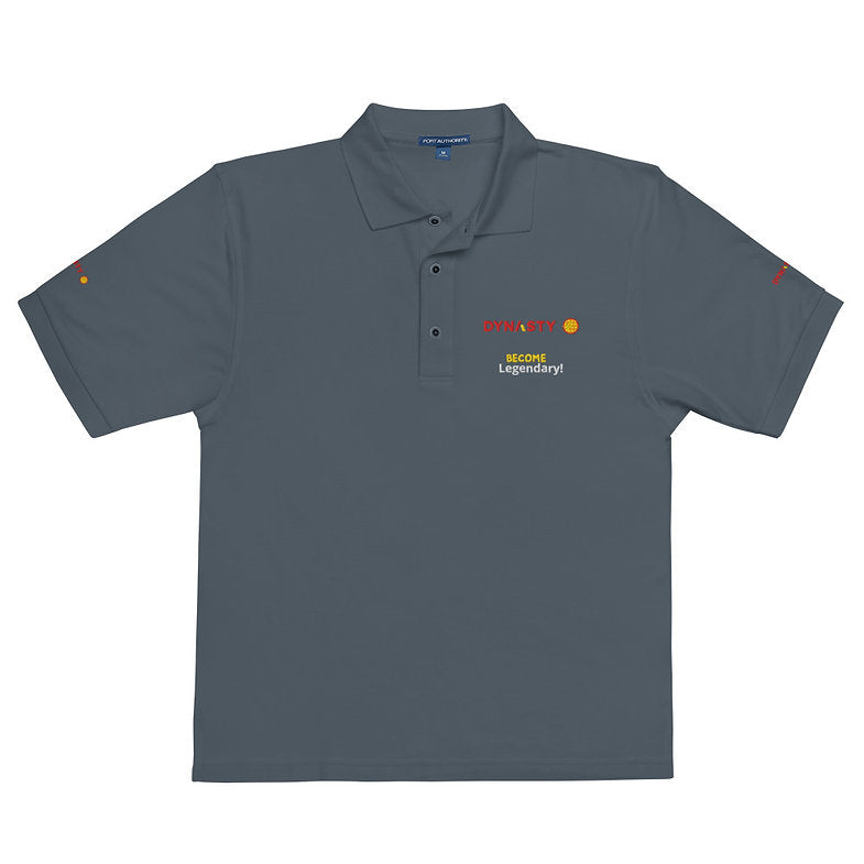 Dynasty - Men's Premium Slogan Pickleball Polo [Black, Navy, Steel Grey]