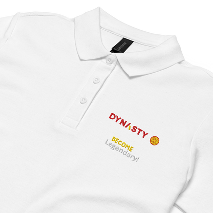 Dynasty - Womens Premium Slogan Pickleball Polo [Black, Navy, White]