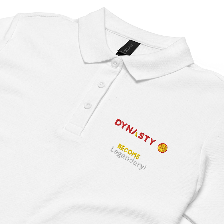 Dynasty - Womens Premium Slogan Pickleball Polo [Black, Navy, White]