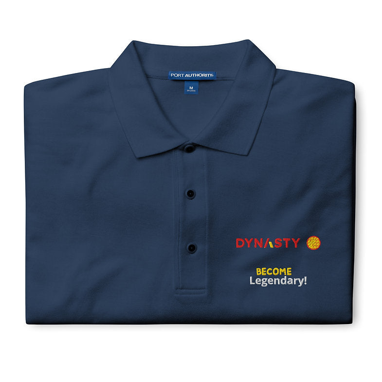 Dynasty - Men's Premium Slogan Pickleball Polo [Black, Navy, Steel Grey]