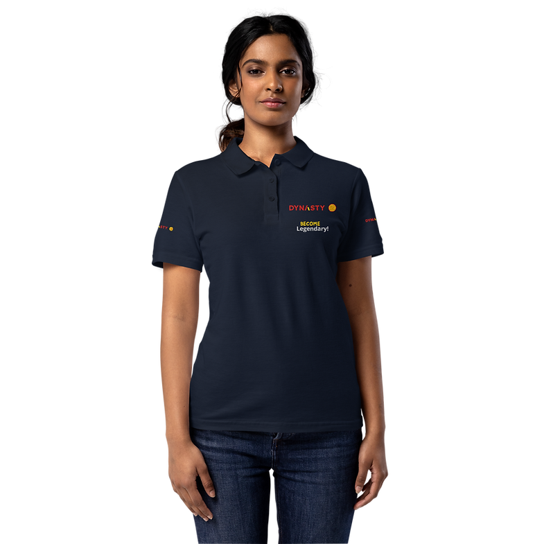 Dynasty - Womens Premium Slogan Pickleball Polo [Black, Navy, White]
