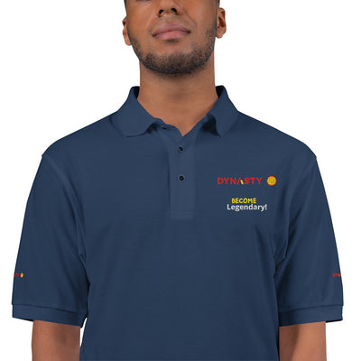 Dynasty - Men's Premium Slogan Pickleball Polo [Black, Navy, Steel Grey]