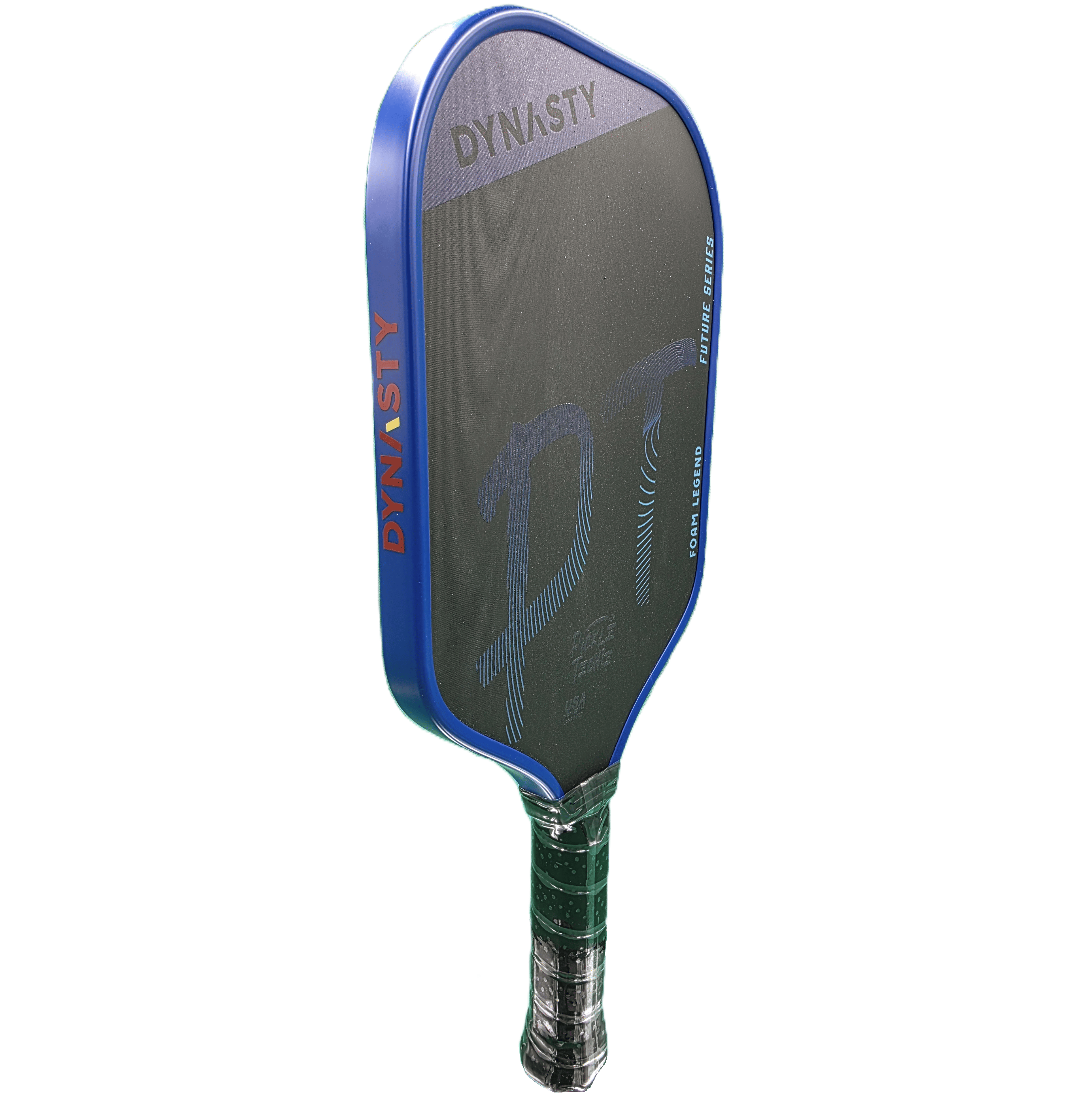 Dynasty 100% Foam Legend Future Series Gen 4.5 4-Layer 16mm Pickleball Paddle - v3 Long Handle - Blue Shadow (PickleTechie)