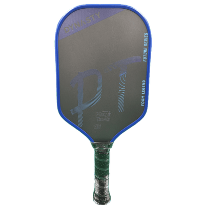 Dynasty 100% Foam Legend Future Series Gen 4.5 4-Layer 16mm Pickleball Paddle - v3 Long Handle - Blue Shadow (PickleTechie)