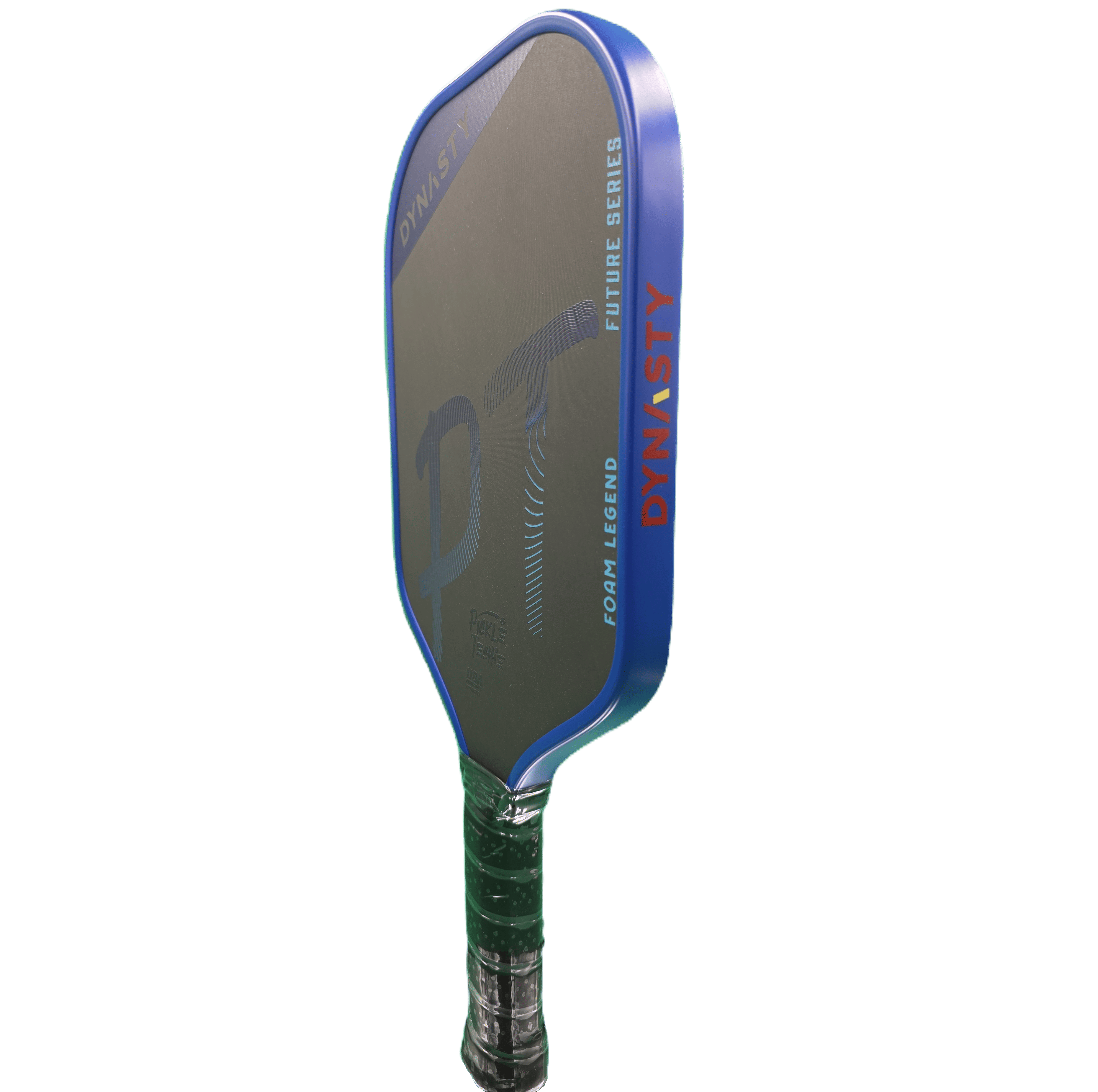Dynasty 100% Foam Legend Future Series Gen 4.5 4-Layer 16mm Pickleball Paddle - v3 Long Handle - Blue Shadow (PickleTechie)