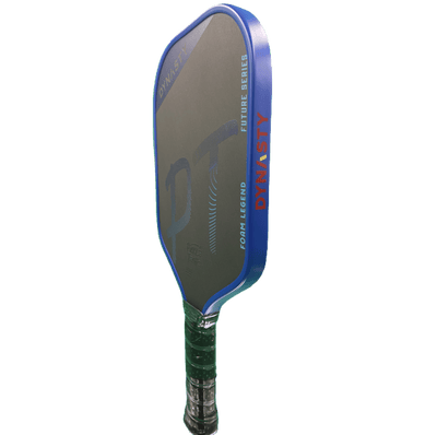 Dynasty 100% Foam Legend Future Series Gen 4.5 4-Layer 16mm Pickleball Paddle - v3 Long Handle - Blue Shadow (PickleTechie)