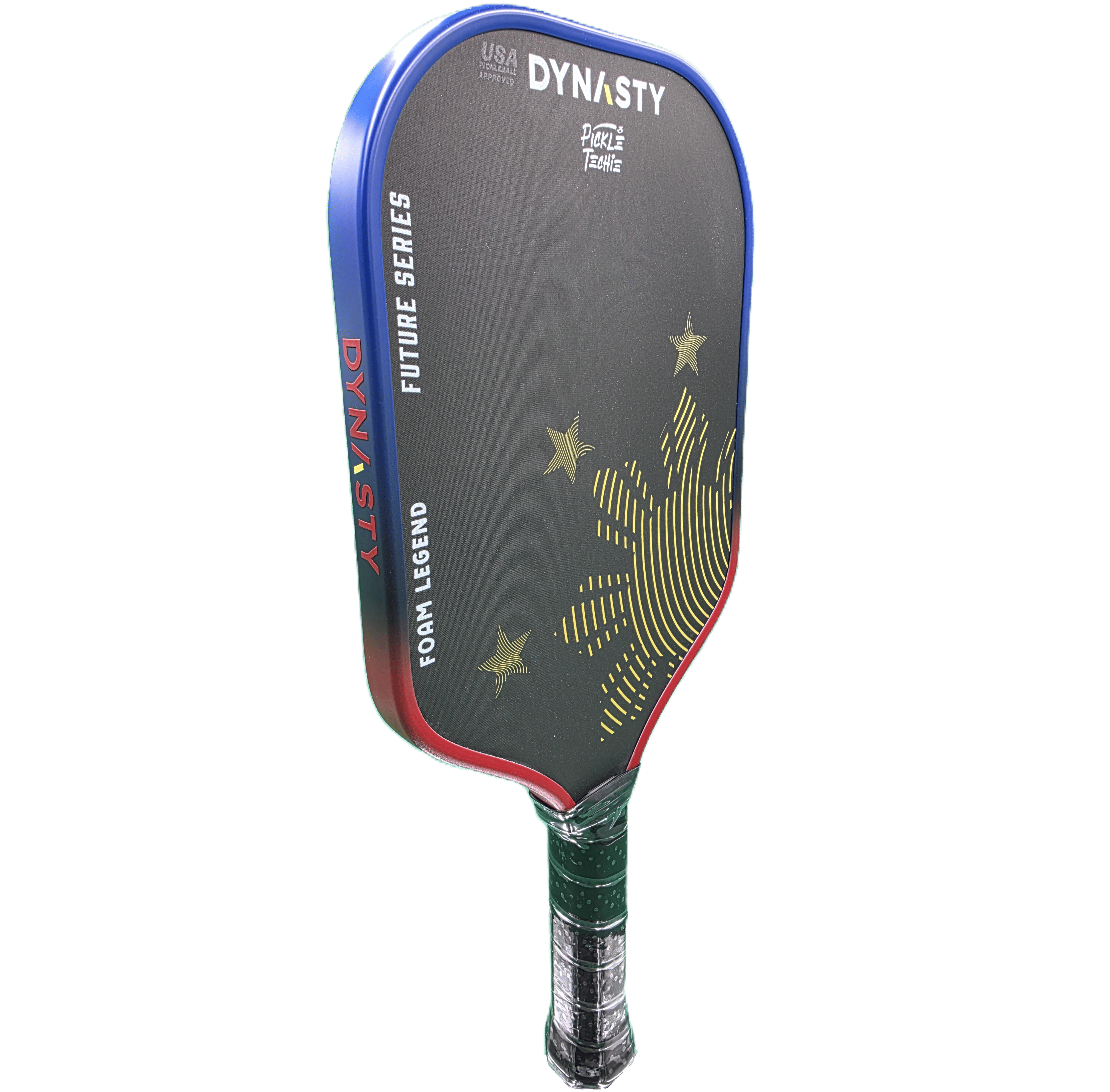 Dynasty 100% Foam Legend Future Series Gen 4.5 4-Layer 16mm Pickleball Paddle - v3 Long Handle - Philippine Sun & Stars (PickleTechie)