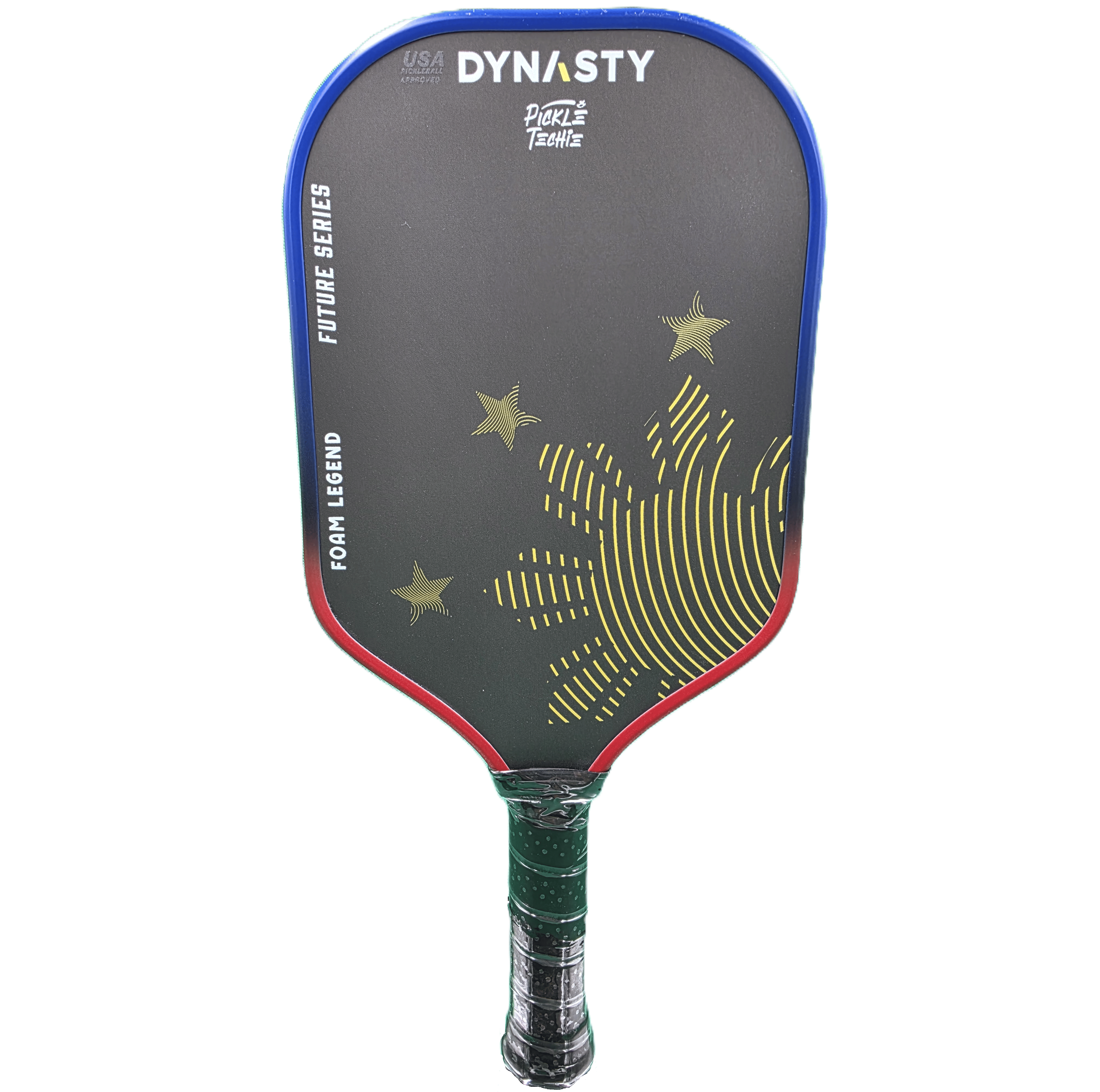 Dynasty 100% Foam Legend Future Series Gen 4.5 4-Layer 16mm Pickleball Paddle - v3 Long Handle - Philippine Sun & Stars (PickleTechie)