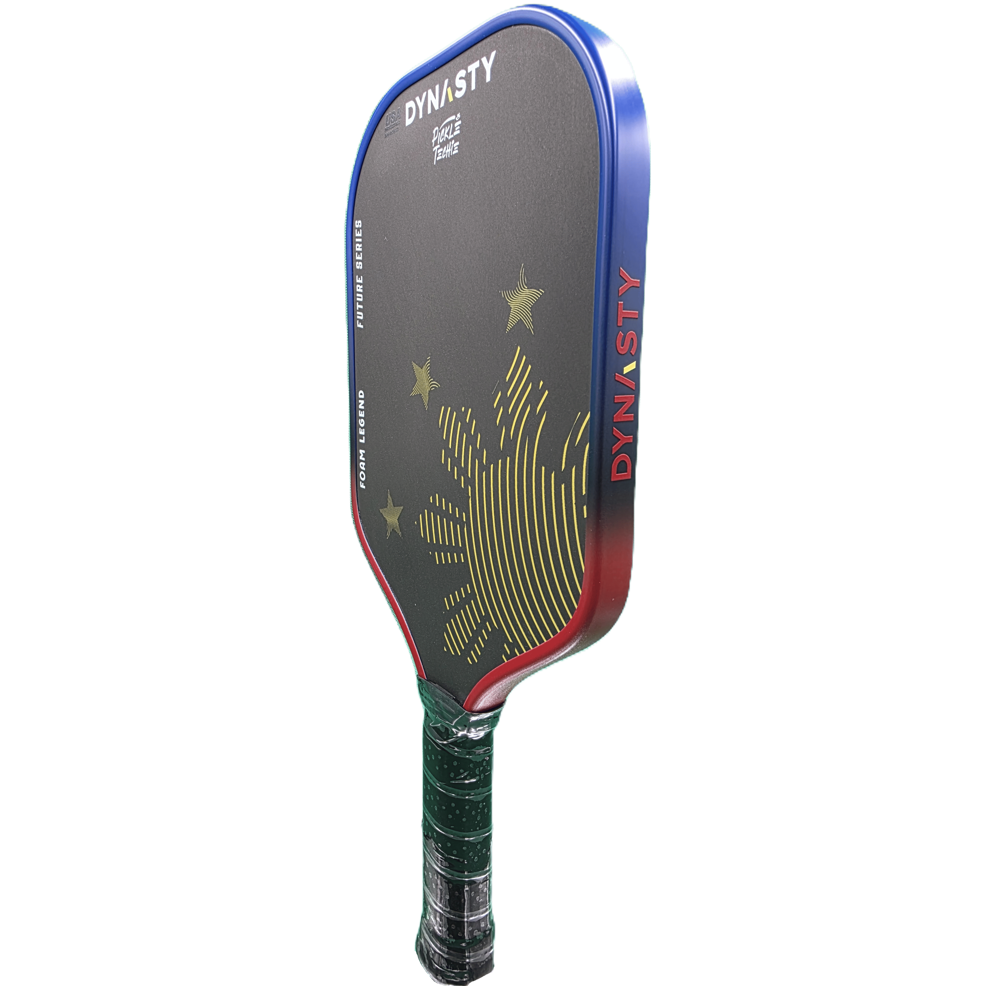 Dynasty 100% Foam Legend Future Series Gen 4.5 4-Layer 16mm Pickleball Paddle - v3 Long Handle - Philippine Sun & Stars (PickleTechie)